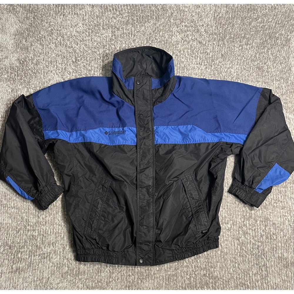 Vintage Columbia Jacket Mens Large Blue Bugaboo Ski Windbreaker Colorblock